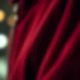 Luxurious Velvet Texture Close-up view of the luxurious velvet texture of the adidas jacket