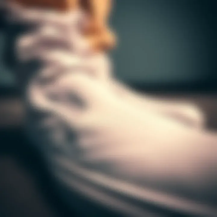 Quality Materials of All White Slip On Shoes A close-up of the materials used in crafting all white slip on shoes, highlighting texture and quality