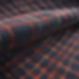 A close-up of a traditional American flannel fabric showcasing its unique texture and pattern.