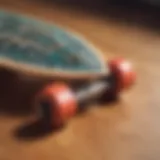 Close-up of the Arbor Fish longboard's unique design features