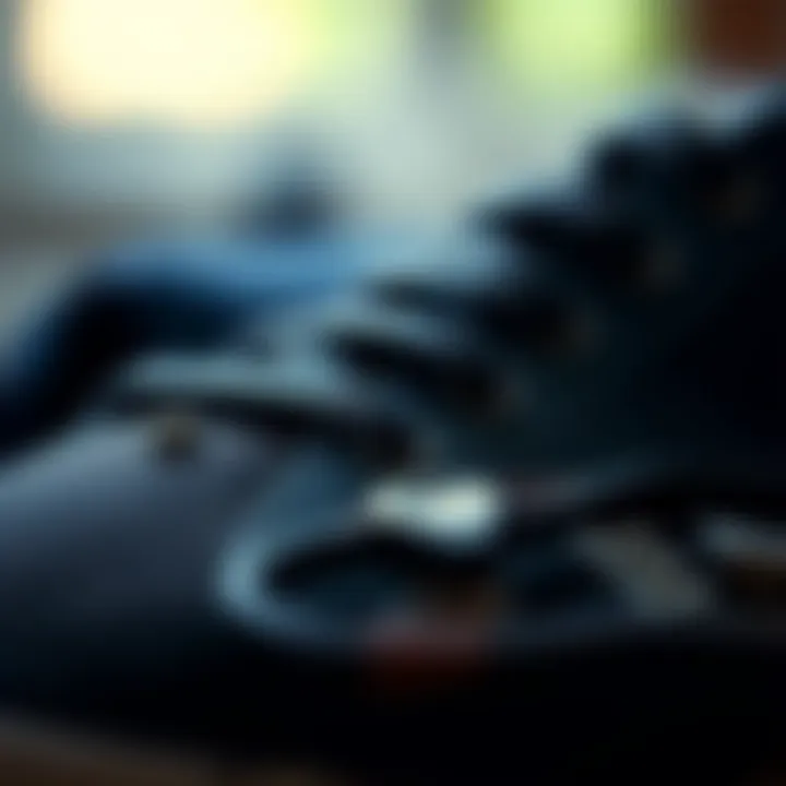 Materials and Textures of Atwood Footwear A detailed look at the materials used in Atwood shoes, featuring textures and components.