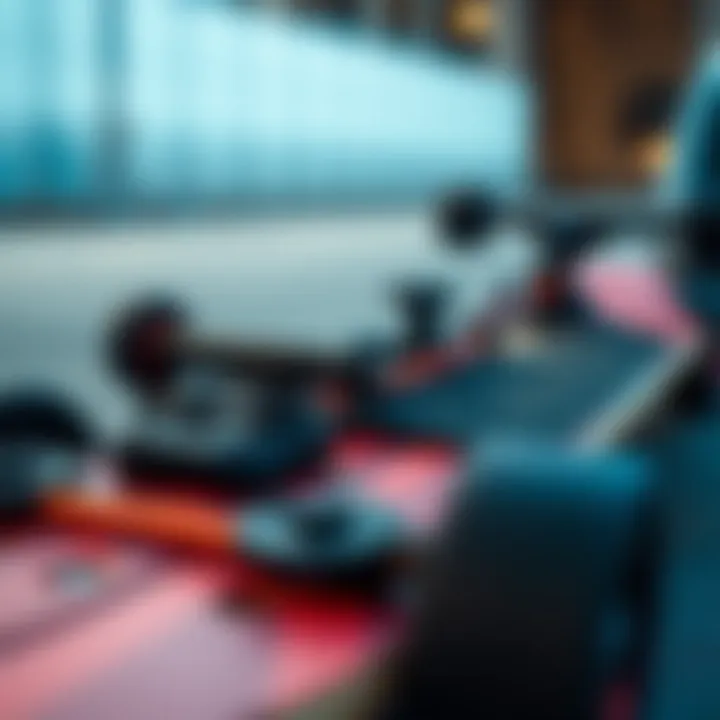 Key Components of Electric Skateboards Close-up of electric skateboard components