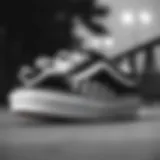 Classic black and white Vans showcasing their design