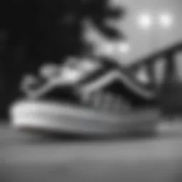 Classic black and white Vans showcasing their design