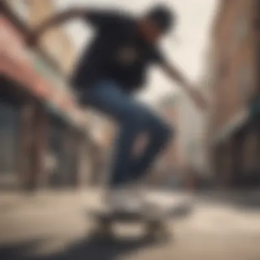 Brixton Apparel in Action Skateboarder wearing Brixton apparel