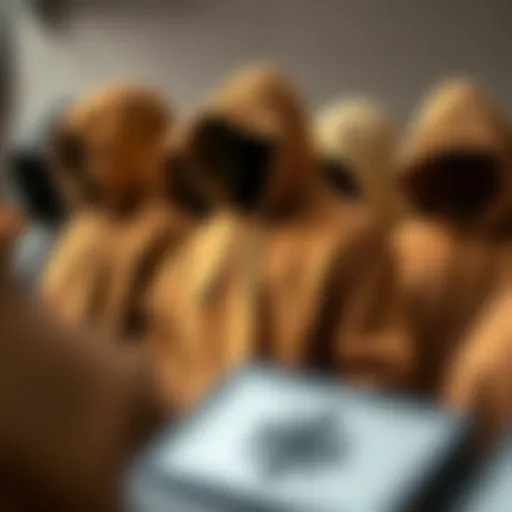 Artistic display of brown hoodies showcasing different styles and textures