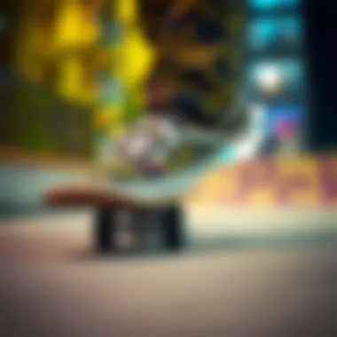 Artistic representation of camouflage patterns in skate culture