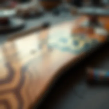 Materials Used in CCS Skate Deck Construction A close-up of the materials used in the construction of a CCS skate deck.