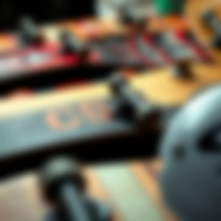 Variety of CCS Skate Decks An array of CCS skate decks, each representing different styles and colors.