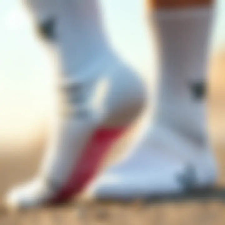 Detailed Look at the Design of Stance Socks Close-up of Stance socks highlighting design details