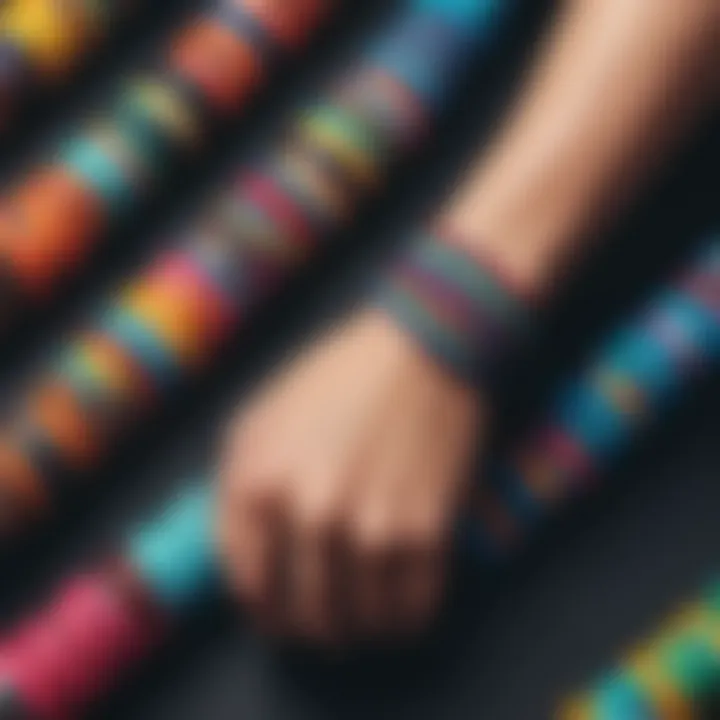 Various Rastaclat bracelets displayed with vibrant colors