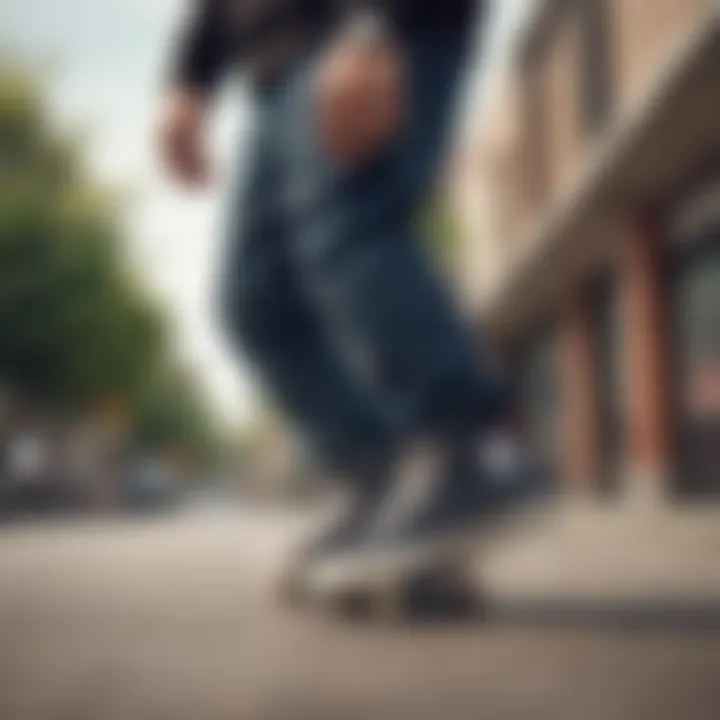 A skateboarder performing tricks while wearing Converse All Star Pro Skate shoes