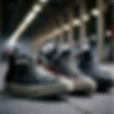 Evolution of the Converse Black Platform High Tops Historical display of Converse black platform high tops evolution