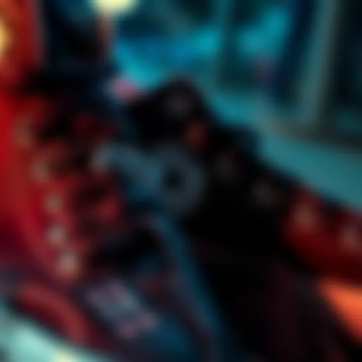 Detailed View of Converse High Tops Materials and Design Close-Up of Converse High Tops Material and Design