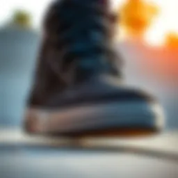 Close-up view of Cushion Vista Hi Black showcasing its design features