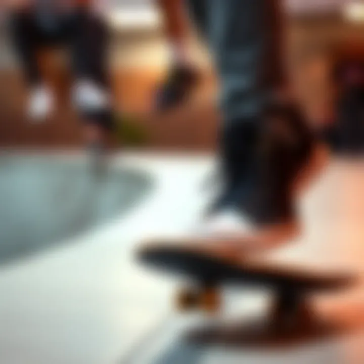 Performance of Cushion Vista Hi Black in Skateboarding Skateboarder performing tricks while wearing Cushion Vista Hi Black