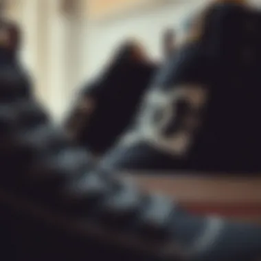 A close-up shot highlighting the quality materials used in DC Hi Tops.