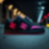 Striking black and pink DC Shoes design highlighting unique style elements