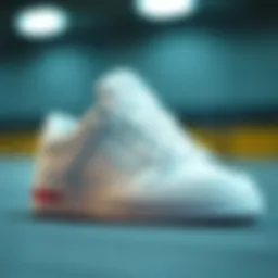 Profile view of a classic white DC shoe showcasing its sleek design