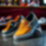 DC slip ons showcasing various designs and colors