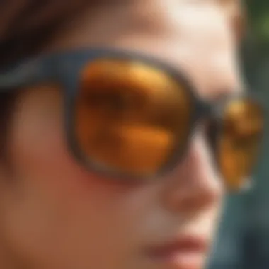 Close-up of Oakley Holbrook sunglasses showcasing their innovative lens technology