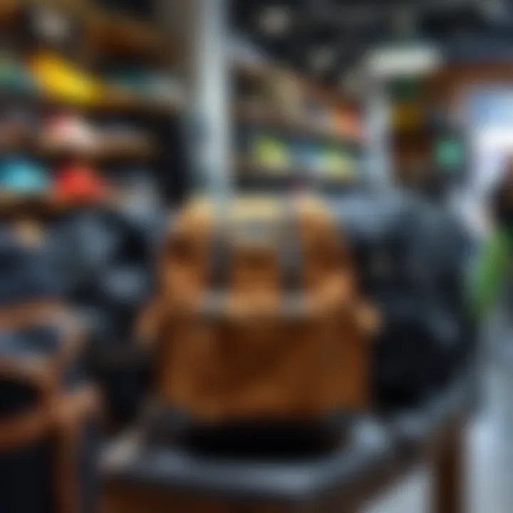 A collection of eco-friendly backpacks displayed in a shop