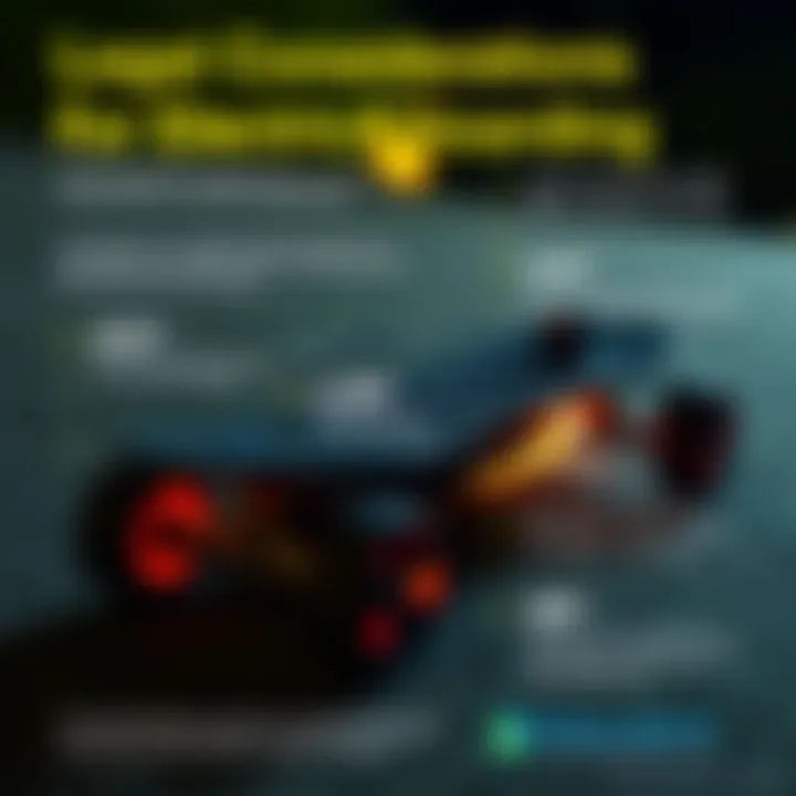 Infographic detailing the legal regulations for electric skateboards