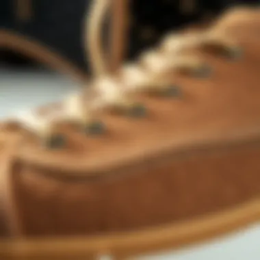 Materials That Make a Difference Close-up of the materials used in the Emerica Figueroa skate shoes