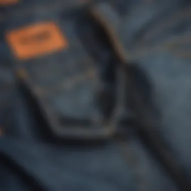 Detailed view of the fabric texture and durability of Empyre jeans