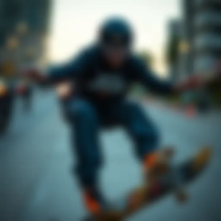 Artistic representation of energy and creativity in skate culture