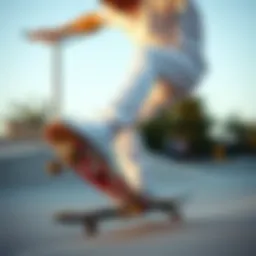 A skater performing a trick while wearing minimalist white jeans