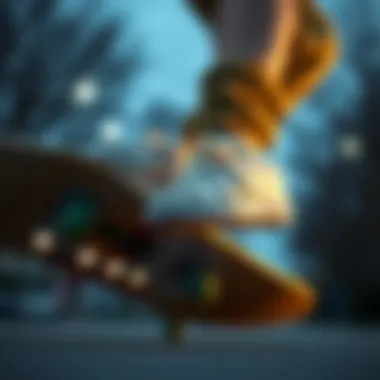 A skateboarder performing tricks while wearing Adidas shoes