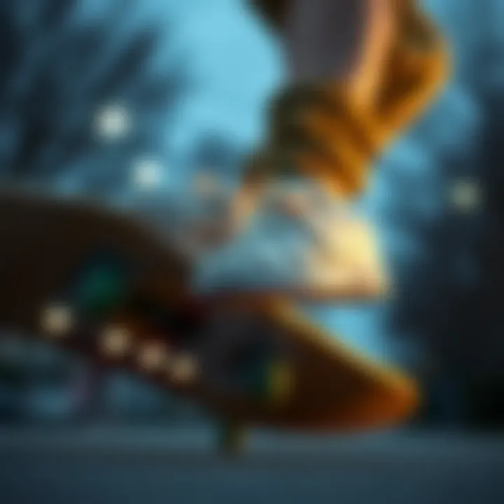 A skateboarder performing tricks while wearing Adidas shoes