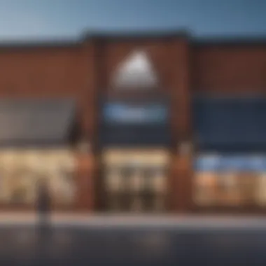 Exterior view of the Adidas Tanger Outlet showcasing its modern architecture and vibrant signage.