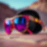 Vibrant Pit Vipers sunglasses showcasing unique design