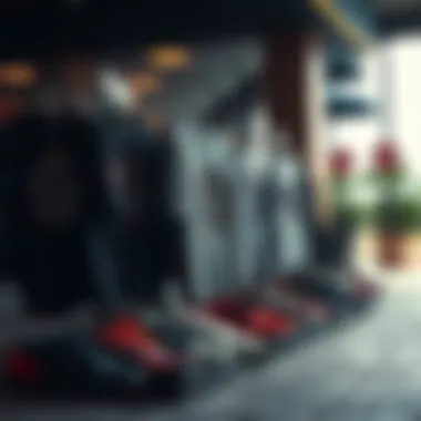 Artistic Display of Anti-Social Club Collection A collection of Anti-Social Club clothing displayed artistically