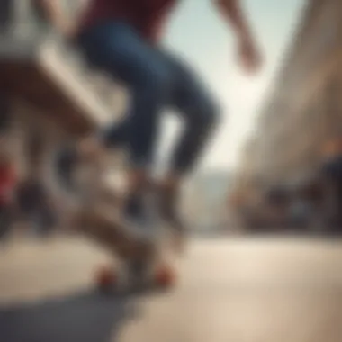 Skater performing tricks while wearing barefoot skate shoes