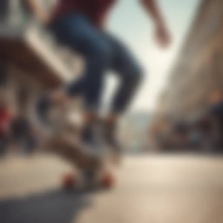 Skater performing tricks while wearing barefoot skate shoes