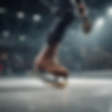 Skater using Bauer insoles on rink