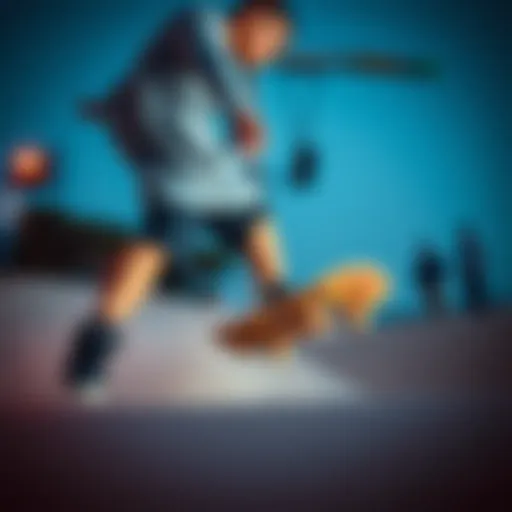 Dynamic Skateboarding Scene with Fleece Shorts Dynamic skateboarding scene showcasing black fleece shorts