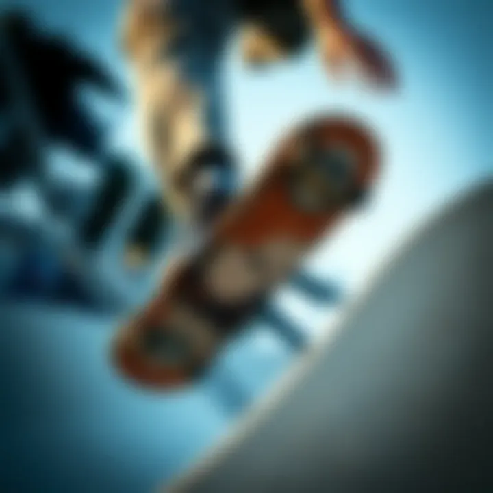 Skateboarder performing tricks while wearing black Puma suede shoes