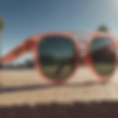 Detailed Look at Blenders Eyewear Design Close-up of Blenders Eyewear Z87 sunglasses showcasing their design features.