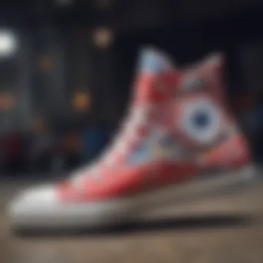 Close-up of Converse All Star High Tops showcasing design details