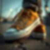 Brown Converse platform shoes showcasing unique design