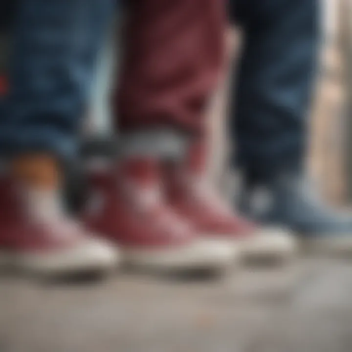 Group of diverse individuals wearing Converse winter shoes