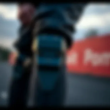 Detail of the unique double knee design feature