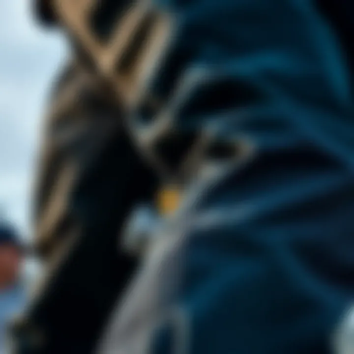 Close-up of the durable fabric of Dickies 67 Double Knee pants