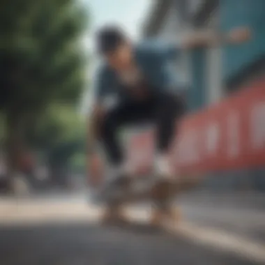 A skater performing tricks while showcasing functional and stylish gear