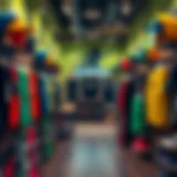 Interior view showcasing vibrant skate apparel and accessories