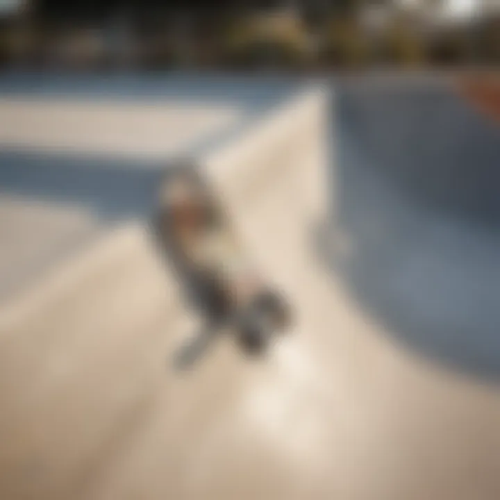 Close-up of unique architectural features of Encinitas YMCA Skate Park